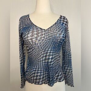 Petit Pois Mesh Long Sleeve Top